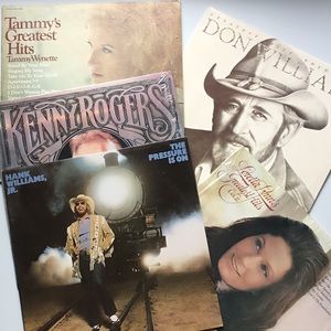 Set of 5 vintage country music albums